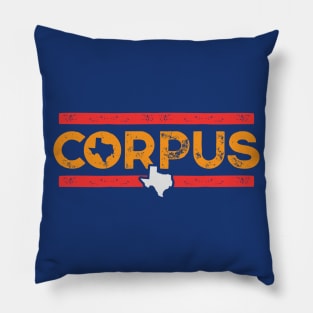 Retro Corpus Christi Texas // Vintage Hometown Texan Pride Pillow