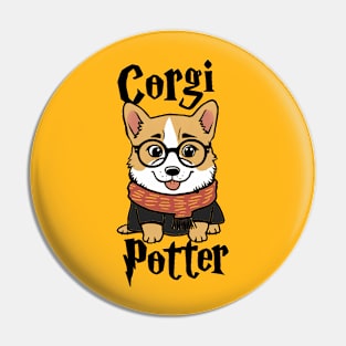 Corgi Potter Pin