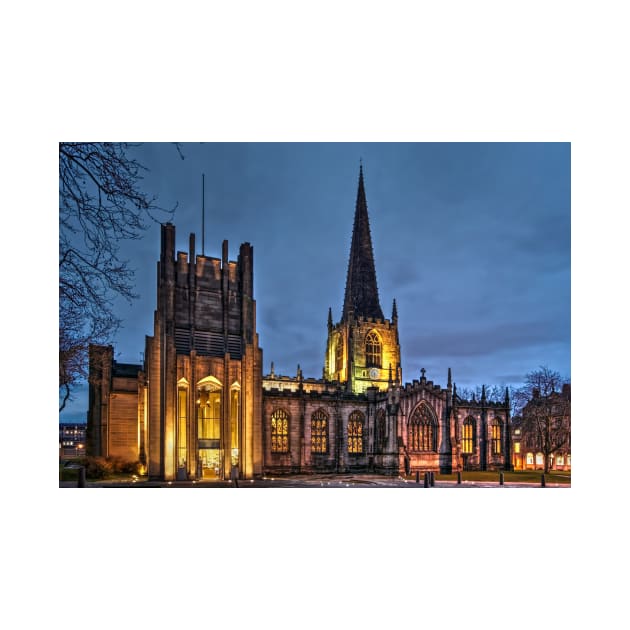 Sheffield Cathedral at Night by galpinimages