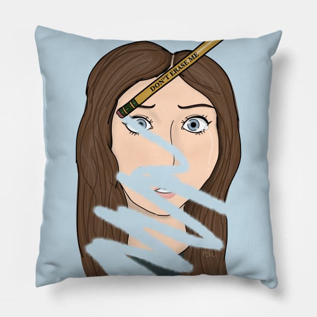 Don’t Erase Me v. 2 Pillow by Aeriskate