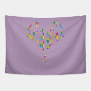 Aries color spray Tapestry