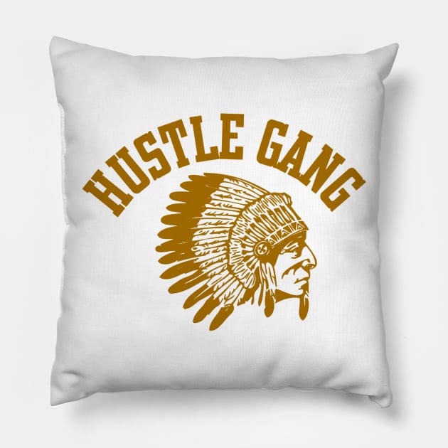 Hustle Gang Indian Pillow by DoloresJW