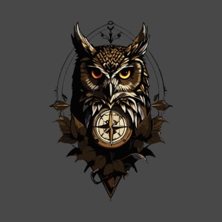 Eagle Owl Compass T-Shirt