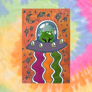 Colorful Drawing of a Happy Little Alien T-Shirt