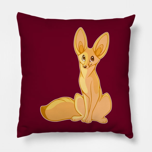 Fennec Fox Pillow by FlannMoriath