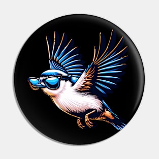 Cool White Breasted Nuthatch Pin