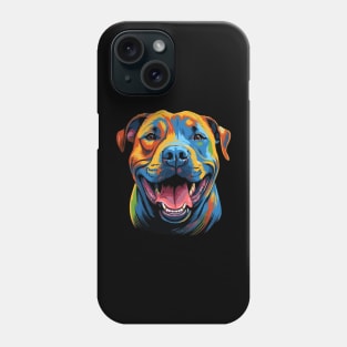 Retro Pop art Pitbull Dog Breed Art Phone Case