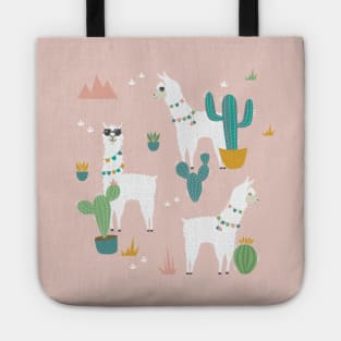 Summer Llama Pattern Tote