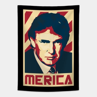 Donald Trump Merica Retro Propaganda Tapestry