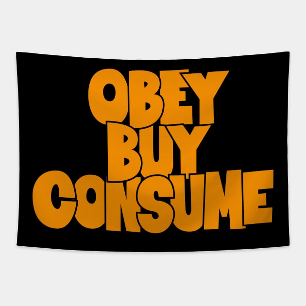 Obey, Buy, Consume: A Thought-Provoking Tribute to Orwell and „They Live“ Tapestry by Boogosh