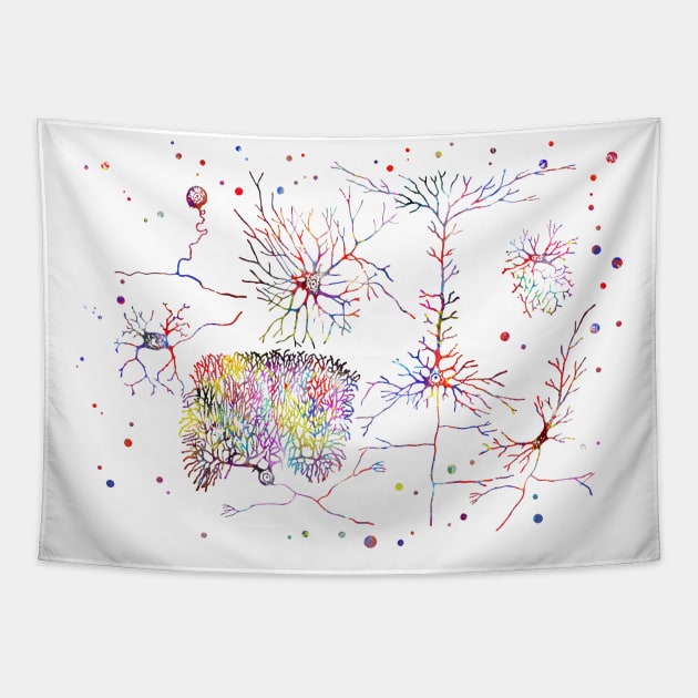 Nerve cells Tapestry by RosaliArt