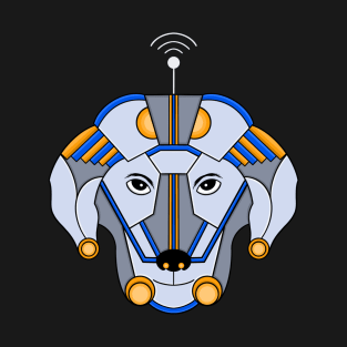 Mecha Cyborg Head Dog T-Shirt