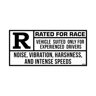 Rated R For Race - White/Black T-Shirt