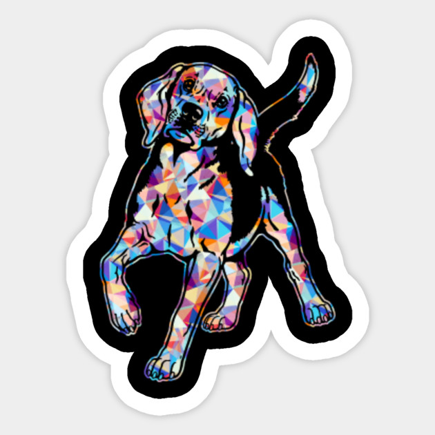 Diamond Painting Rainbow Colored Beagle Beagle Sticker Teepublic