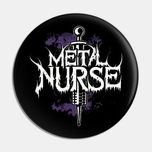 Death Metal Metal Nurse Band Logo Parody Design Pin