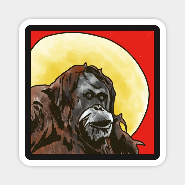 Orangutan Magnet by shehitsback