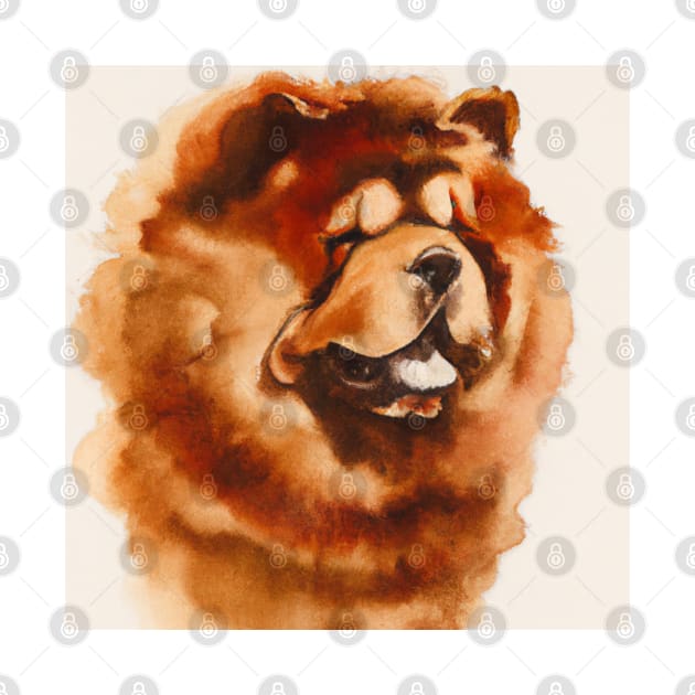 Chow Chow Watercolor - Dog Lover Gifts by Edd Paint Something