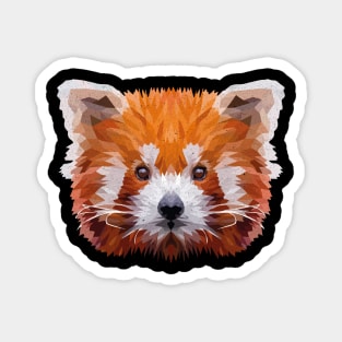 Abstract Geometrical Red Panda Lover Print Magnet