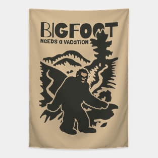 Bigfoot Needs a Vacation Tapestry