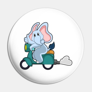 Elephant as Biker with Scooter Pin