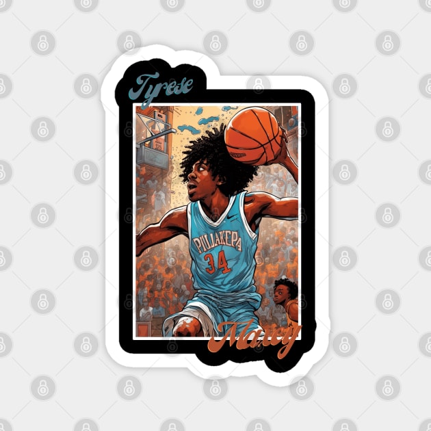 Tyrese Maxey Philadelphia victor illustration design Magnet by Nasromaystro