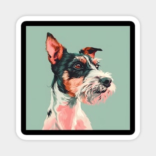 70s Fox Terrier Vibes: Pastel Pup Parade Magnet