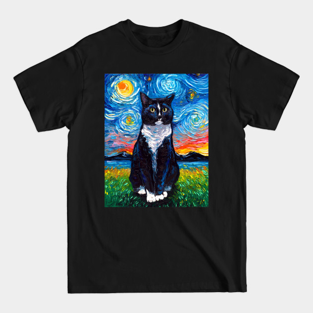 Tuxedo Cat Night - Cat - T-Shirt