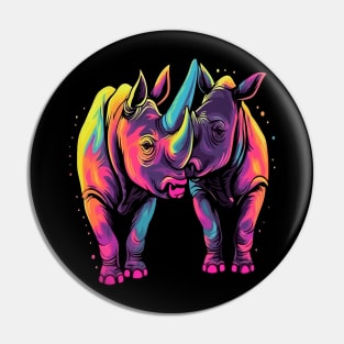 Rhinoceros Valentine Day Pin