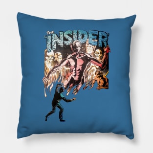 The Insider Monstrous Ghost Spirits On Fire Scared Comic Weird Tales Pillow