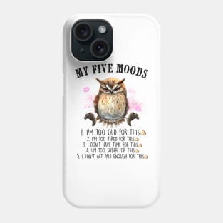 My Five Moods funny Phone Case