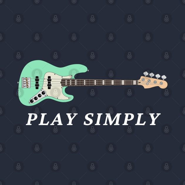 Play Simply Bass Guitar Surf Green Color by nightsworthy