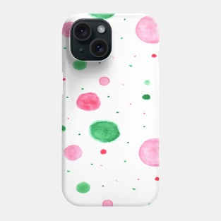 watercolor colorful dots pattern Phone Case