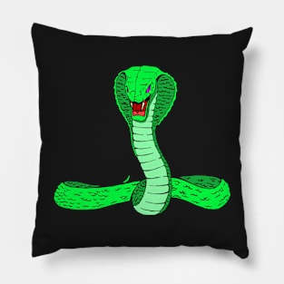 Green snake Pillow