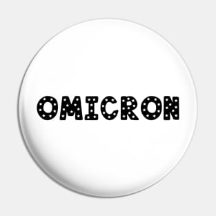 Omicron Star Letters Pin