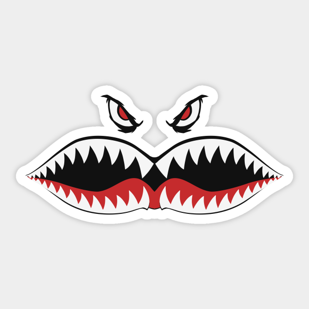 P-40 Warhawk Shark Mouth - P 40 Warhawk - Sticker | TeePublic AU