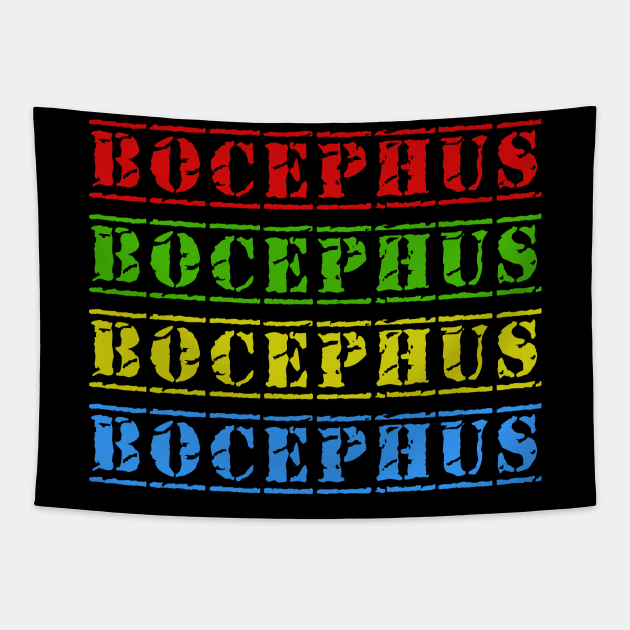 bocephus 4 text vintage retro faded Tapestry by arjunthemaniac