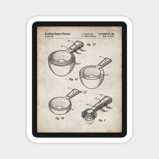 Measuring Spoons Patent - Baker Chef Kitchen Cafe Decor Art - Antique Magnet