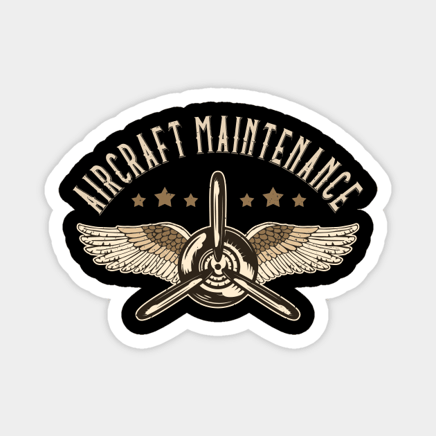 Aircraft  Maintenance Airplane Aircraft Mechanic Magnet by Foxxy Merch