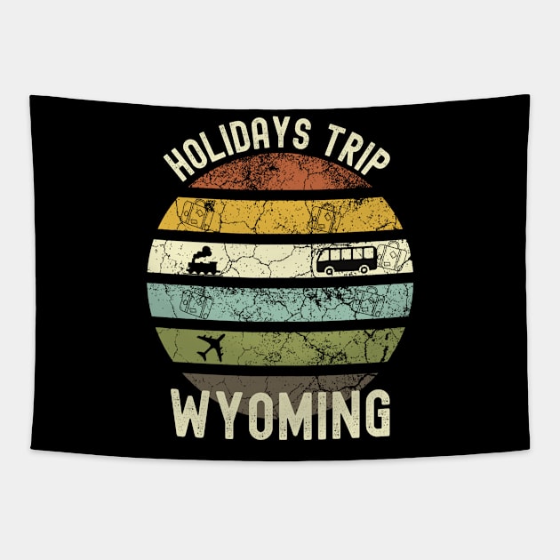 Holidays Trip To Wyoming, Family Trip To Wyoming, Road Trip to Wyoming, Family Reunion in Wyoming, Holidays in Wyoming, Vacation in Wyoming Tapestry by DivShot 