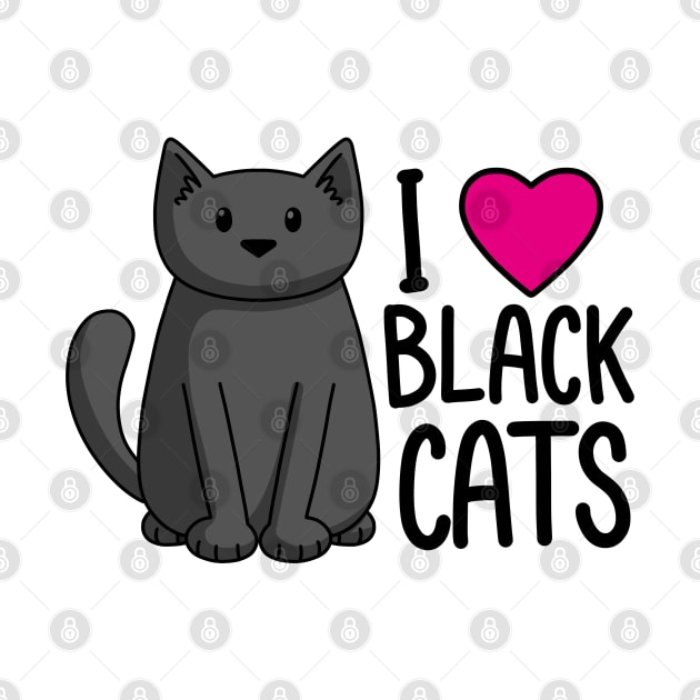 I Love Black Cats by Doodlecats 