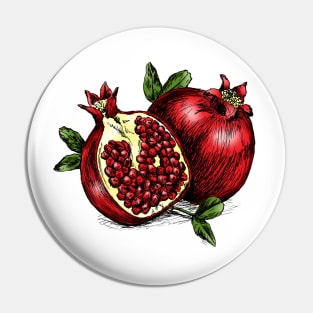 Pomegranate print Pin