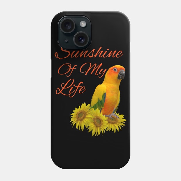 Sun Conure Parrot Sunshine Sunflower Phone Case by Einstein Parrot