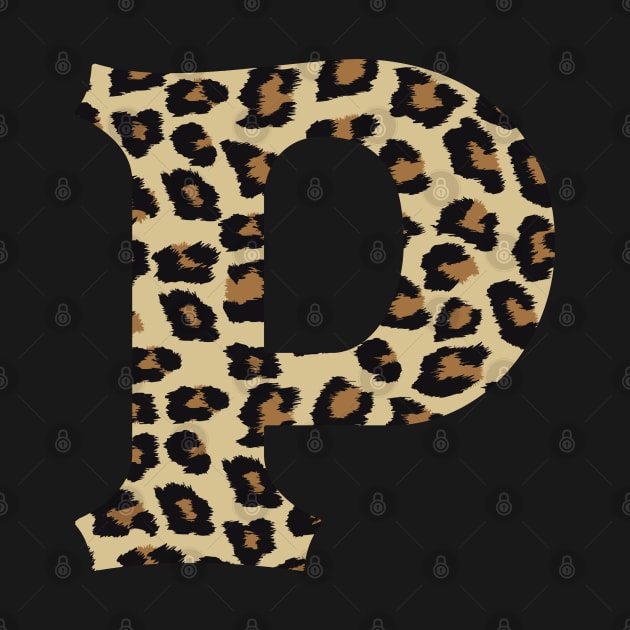 Letter P Leopard Cheetah Monogram Initial by squeakyricardo