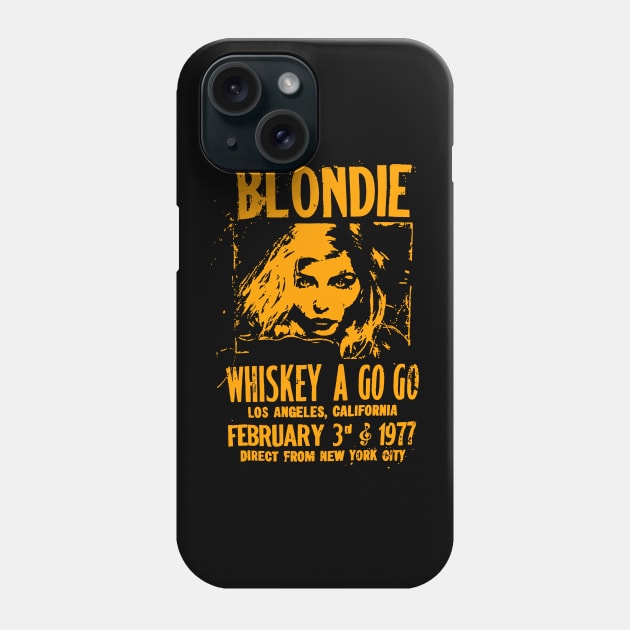 Vintage Blondie Music Whiskey A Go Go Phone Case by Ice Cream Monster