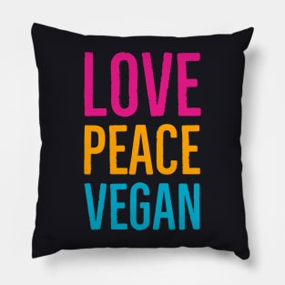 Love Peace Vegan Pillow