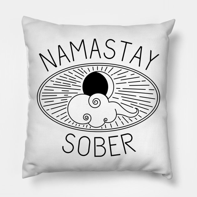 Vintage Namastay Sober Drug | Addiction Recovery Pillow by WaBastian