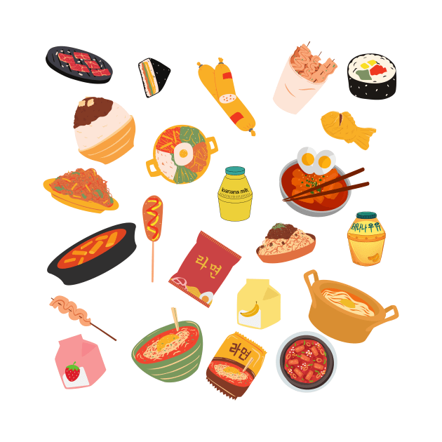 Korean foods by Smuchie