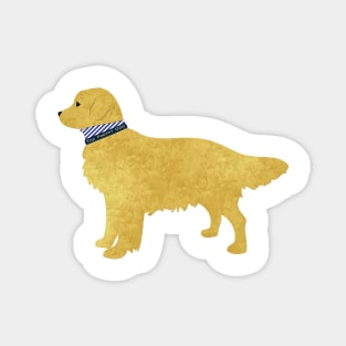 Golden Retriever Preppy Silhouette Magnet