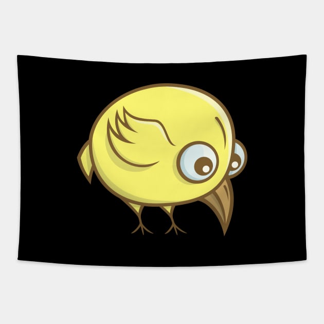 Yellow Bird Cartoon Tapestry by sifis