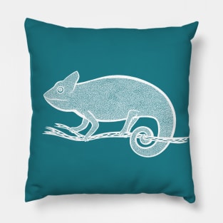 Chameleon Ink Art - detailed exotic animal design Pillow